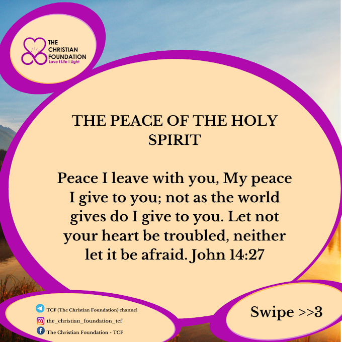 THE PEACE OF THE HOLY SPIRIT | TCF DEVOTIONAL