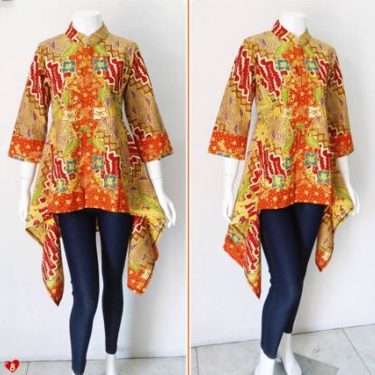 12 Contoh  Model Blouse  Batik  Atasan Wanita Modern 2021
