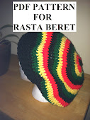 Crochet Pattern for Fun Slouchy Rasta Beret