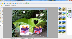Screenshot PhoXo mit eingefügtem JPG und PNG
