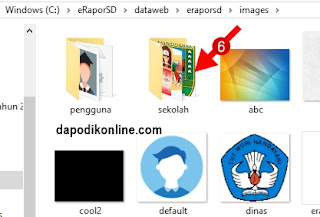 Klik folder sekolah