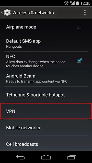 Cara Setting Pengaturan Internet VPN Android
