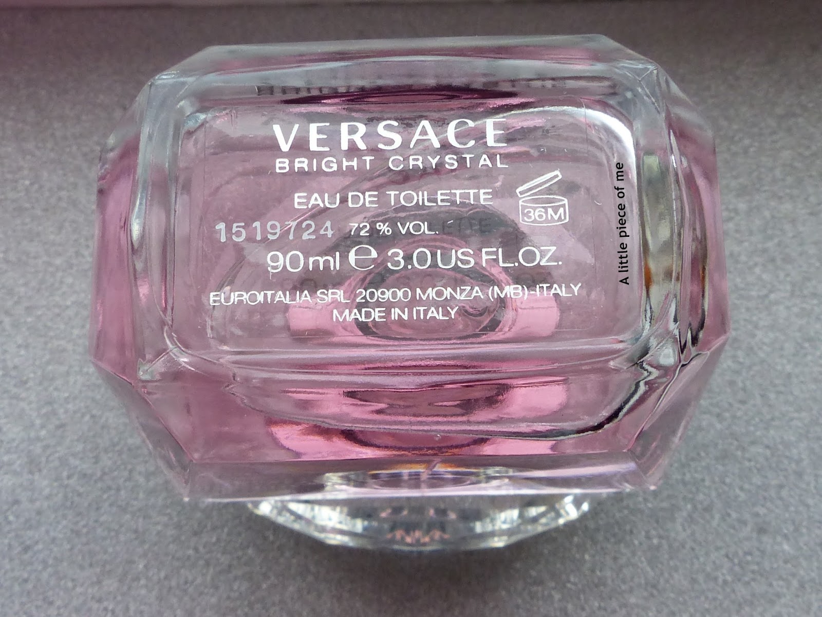 A little piece of me Versace Bright Crystal (eau de toilette) Review