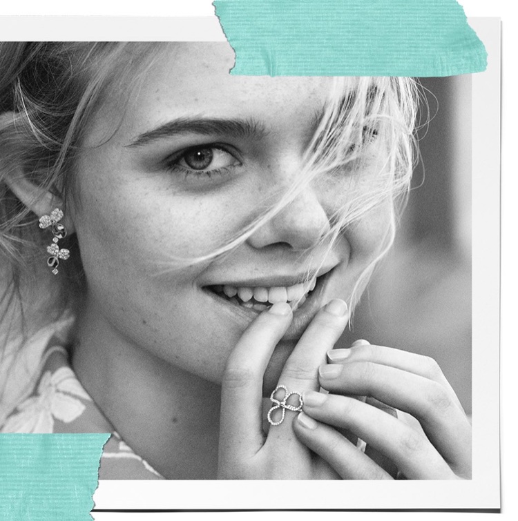 Tiffany and Co Jewelry Campaign featuring Elle Fanning