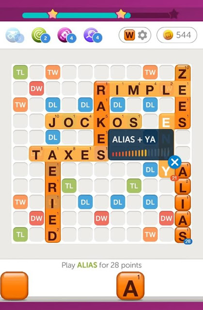 Screenshot of a Words With Friends 2 Solo Challenge