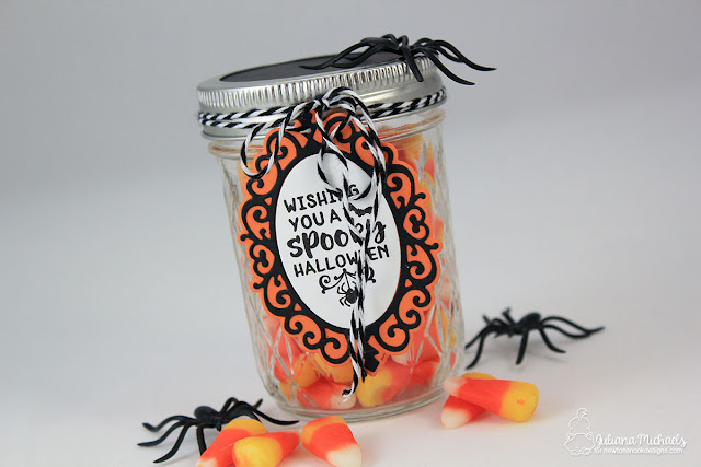 Halloween Party Favor by Juliana Michaels featuring Newton's Nook Designs Creepy Cameo Stamp Set and Cameo Frame Die