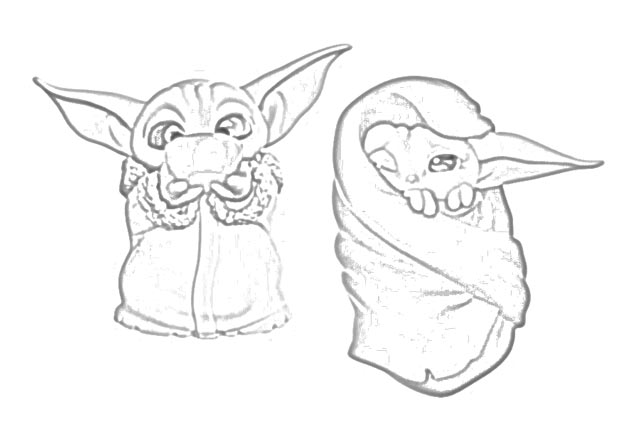 The Holiday Site: Coloring Pages of Baby Yoda of The Mandalorian