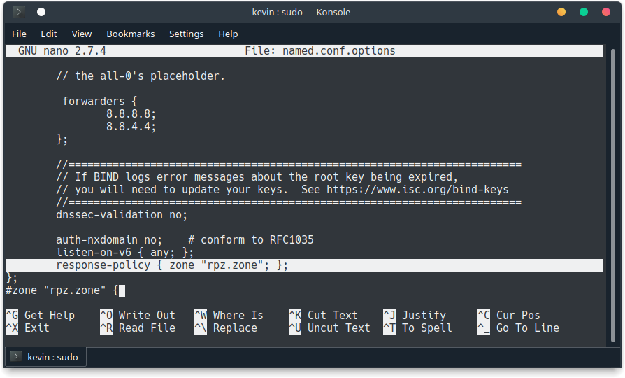 Cara Konfigurasi DNS Filtering Menggunakan BIND RPZ Pada Debian