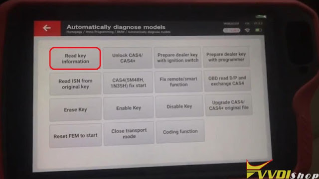 vvdi key tool plus Program BMW 523i CAS4 1L15Y Key 3