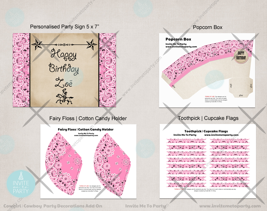 Invite Me To Party Cowgirl Party Cowboy Party Western Party