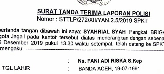Dilapor Ke Polda Aceh Oleh PPNI, Wabup Aceh Timur Bantah Lakukan Kekerasan Fisik ke Perawat Desember 17, 2019