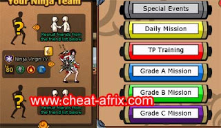 Cheat Instant Mission Grade A and B Ninja Saga