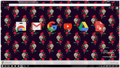 Roses and Skulls Google Chrome theme