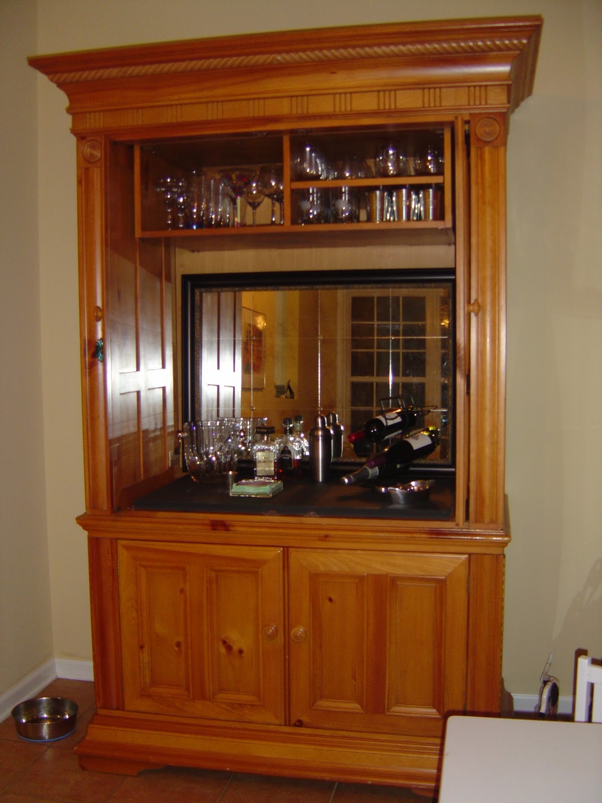 Art for You CONVERTED AN ENTERTAINMENT CENTER INTO A BAR!!