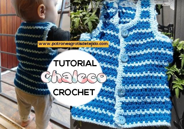 tejer chaleco a crochet para bebé 12 meses | Tutorial