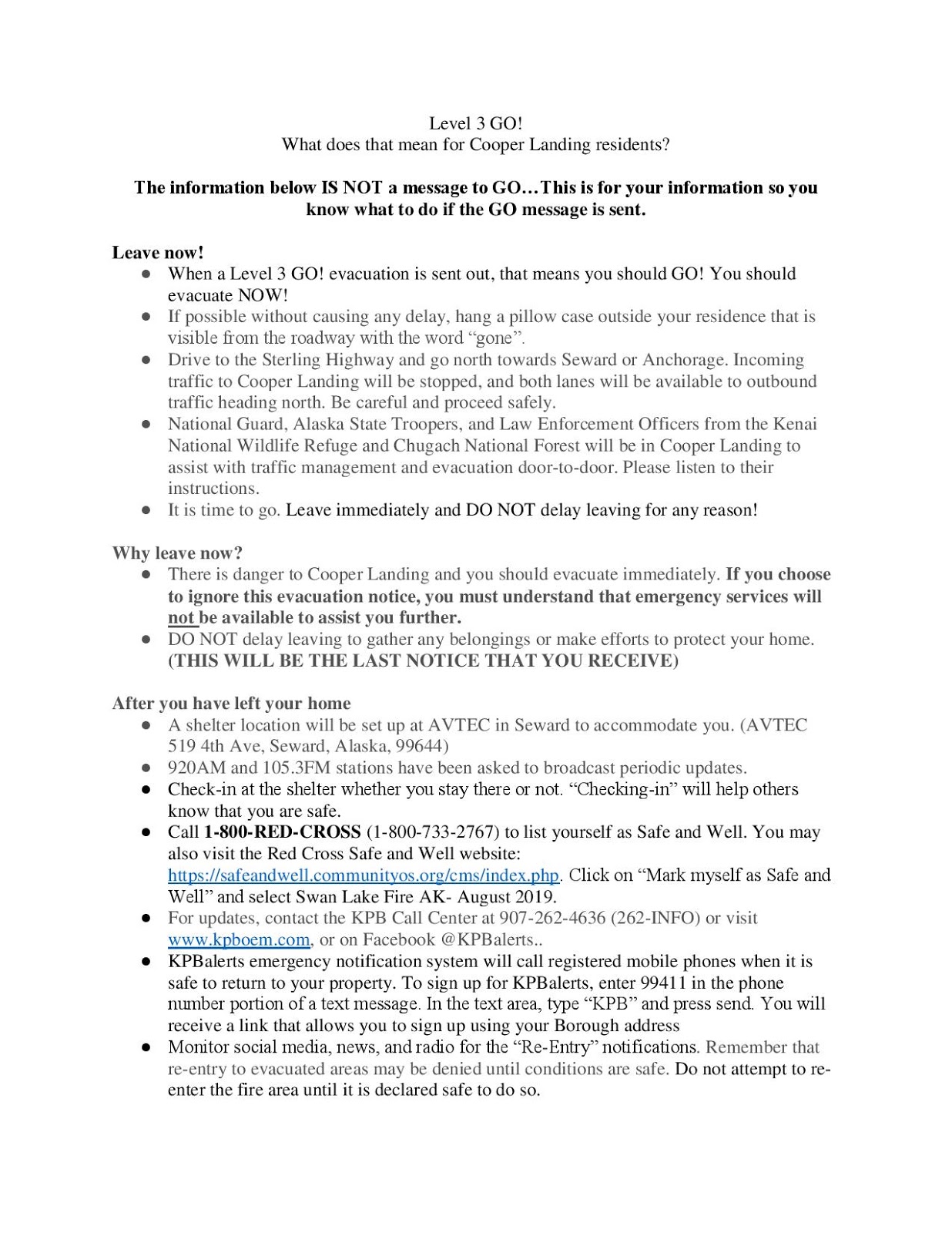 KPB Joint Information Center 8/28/19 Swan Lake Fire Cooper Landing