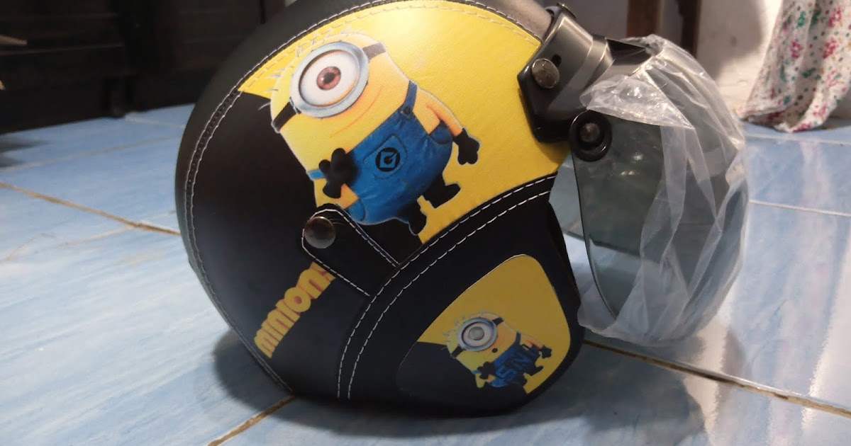 Helm Bogo Remaja Q2 Motif Minion M tokohelmshaka Helm Bogo Remaja Q2 Motif Minion M tokohelmshaka