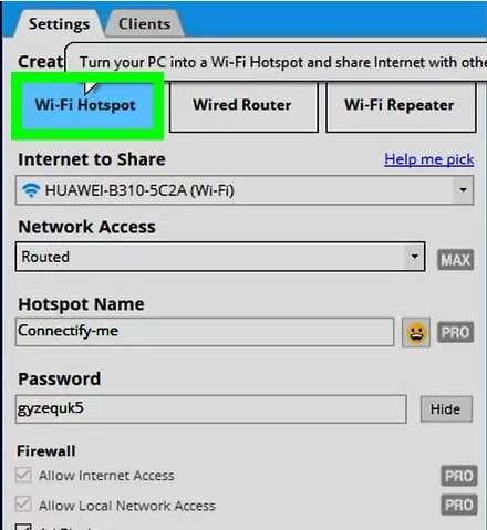 كيفية توصيل الكمبيوتر بالإنترنت من الهاتف المحمول عبر شبكة WiFi