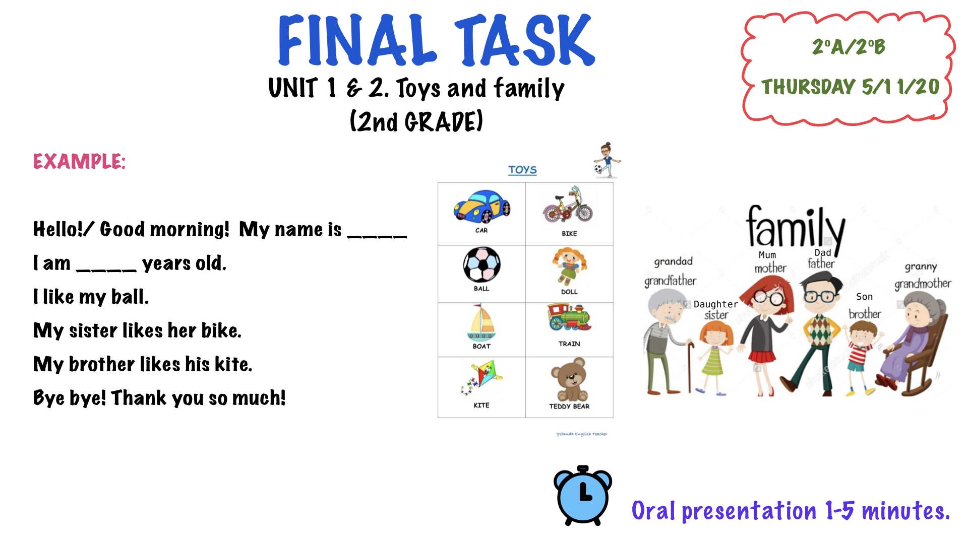TEACHER YOLANDA GARCIA CEIP JUAN MARIN DE VARGAS Final task 2nd grade