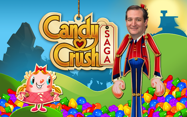 Ted Cruz Candy Crush Saga logo title