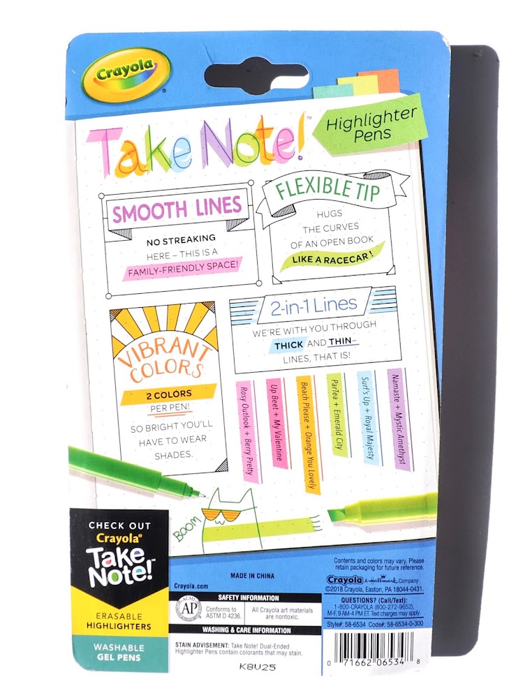 Take Note Permanent Markers, Highlighter Pens, and DryErase Markers