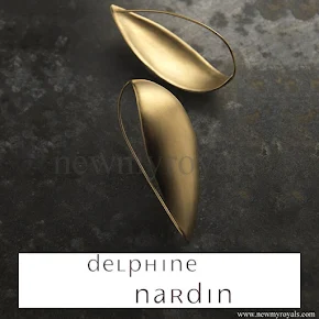 Queen Mathilde jewels Delphine Nardin Gold Earrings