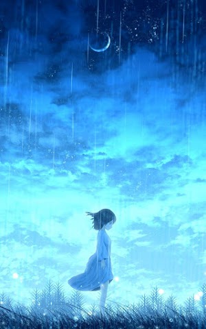 girl rain anime