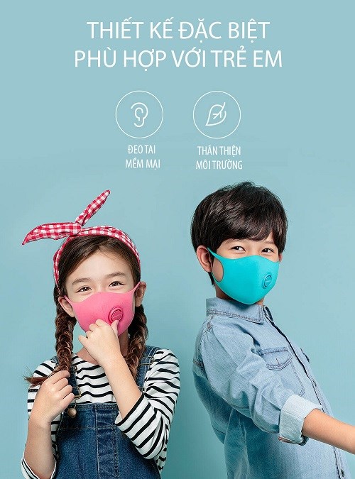 Khẩu Trang Lọc Bụi Dành Cho Trẻ Em Cao Cấp Smartmi KN95