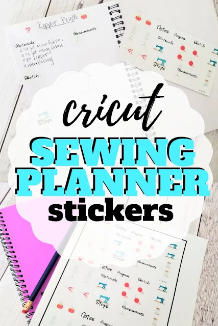 Learn how to make stickers on Cricut with this easy tutorial making diy planner stickers for sewing project plans.