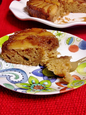 Caramel, Apple, Upside Down Cake, recipe, dessert