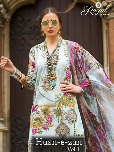 Royal Designer Husn E Zan vol 1 Cambric Pakistani Suits