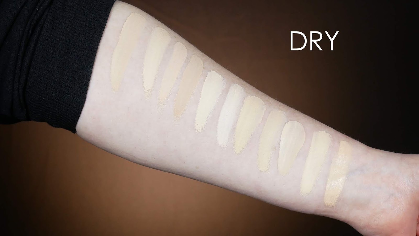 Tarte Face Tape Foundation in 8S Porcelain Sand Comparison Swatches