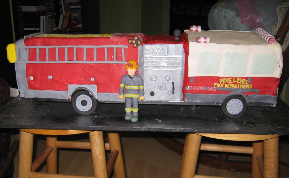 Adam's Best Cake Decorating Fire Truck Cake