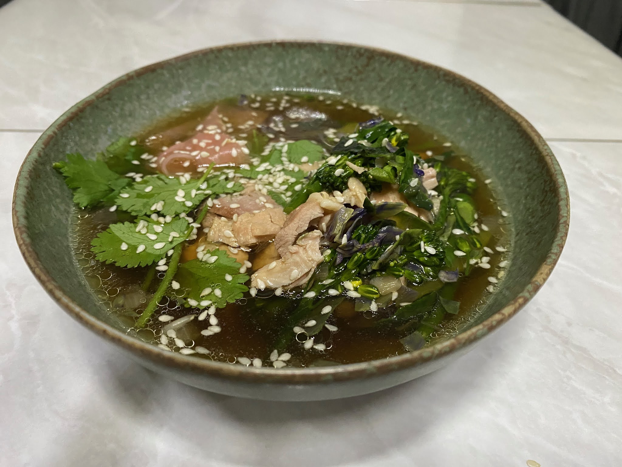 Japanese style chicken broth
