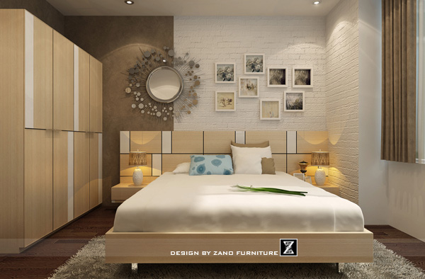 Thiết kế nội thất phòng ngủ 2 căn hộ 106S1 - Sai Gon Pearl