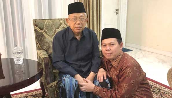 Sultan B Najamudin dengan KH Maruf Amin