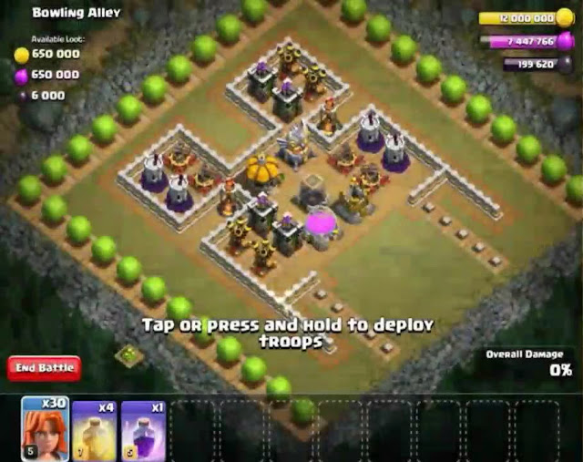 64. Bowling Alley Goblin Base COC