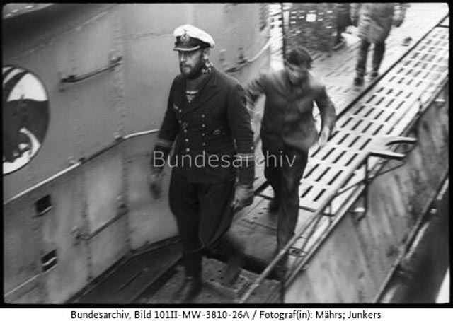 U-502 arriving back at Lorient on 16 March 1942 worldwartwo.filminspector.com