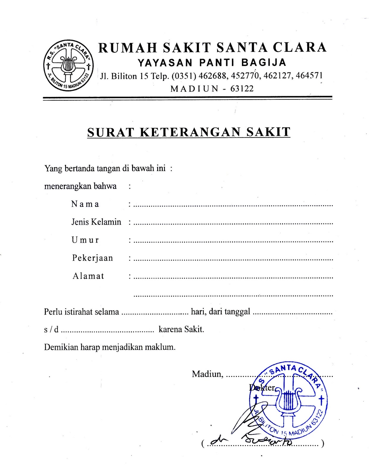 Surat Sakit Dokter Jogja