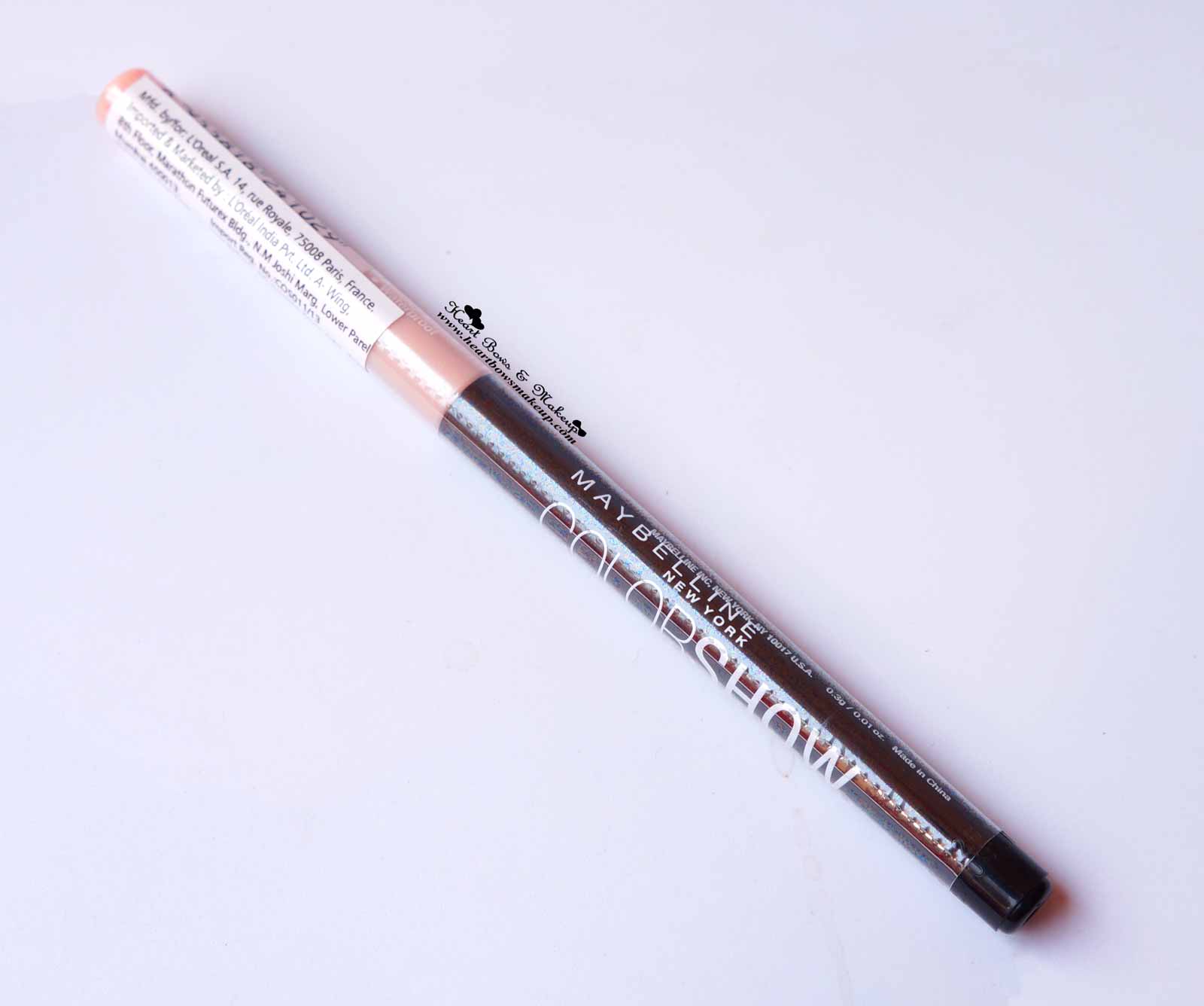 Maybelline Colorshow Crayon Khol Shiny Beige Review Swatches Price India