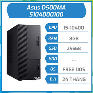 Máy bộ hãng Asus D500MA 2YW D500MA 5104000100(Core i5-10400i5-10400/ 8G/ 256GB M.2 SSD/ Intel UHD Graphics 630/ Keyboard + Mouse)