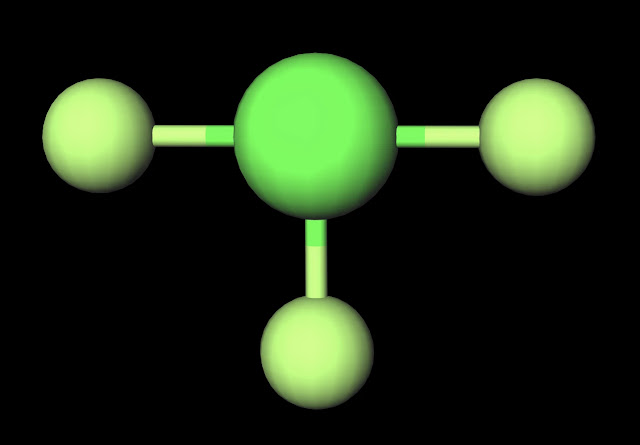 ClF3 Ball and Stick Model