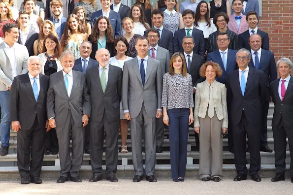 Queen Letizia and King Felipe attended an audiences with the Board of the Foundation Spanish Committee of United World Colleges