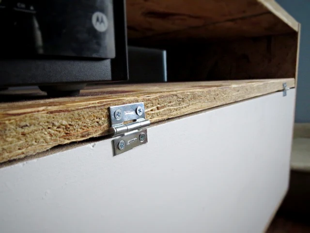 blurry image of hinges for doors