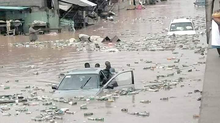 Pray for Rivers State, check out what flood did in major roads