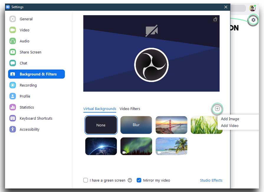 Change zoom background sekatransfer