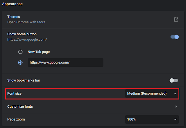 Cara Mengubah Ukuran Teks Default Google Chrome Cara Mengubah Ukuran Teks Default Google Chrome