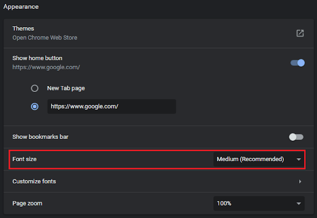 Cara Mengubah Ukuran Teks Default Google Chrome