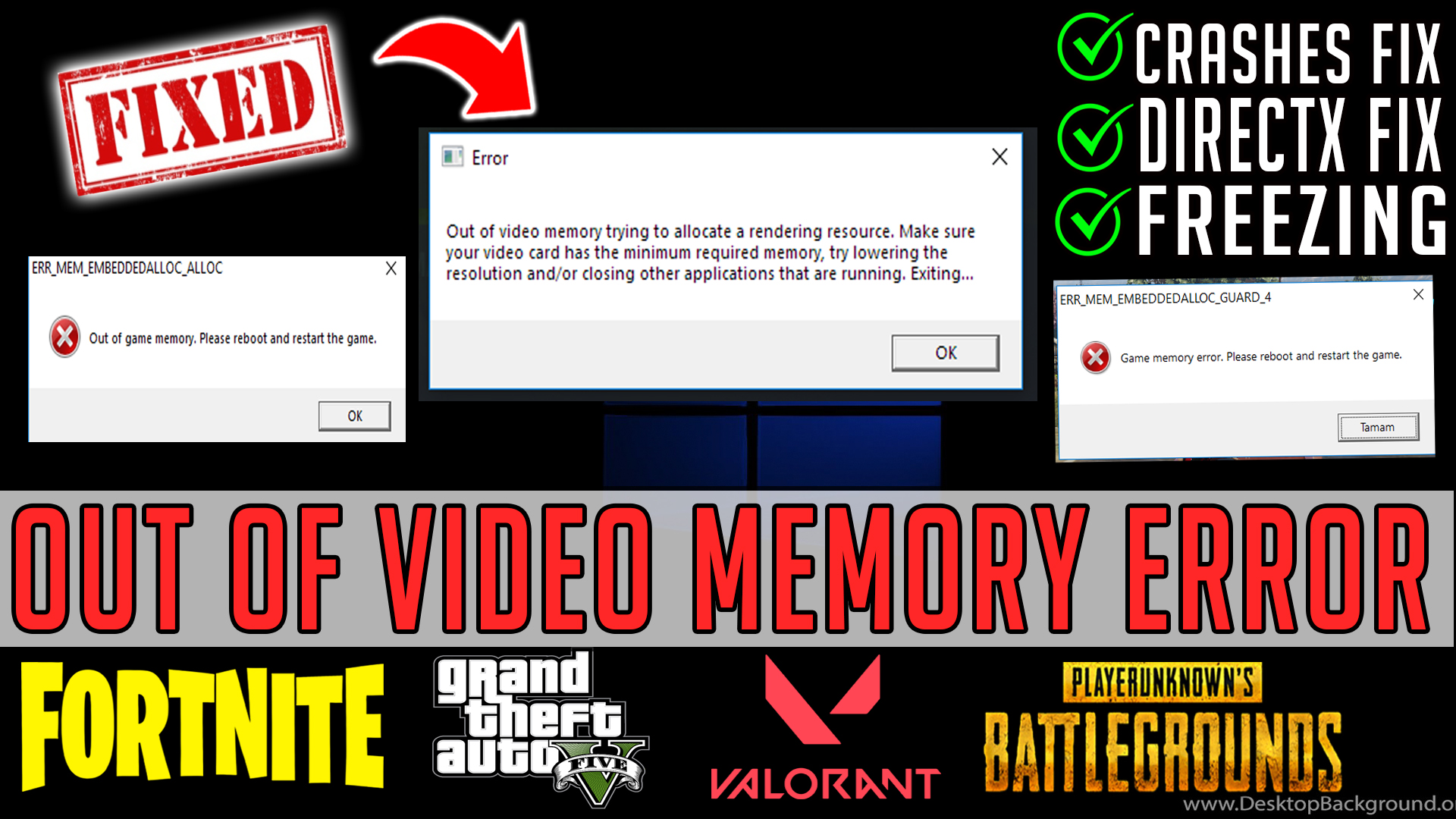 Out video memory pubg фото 1