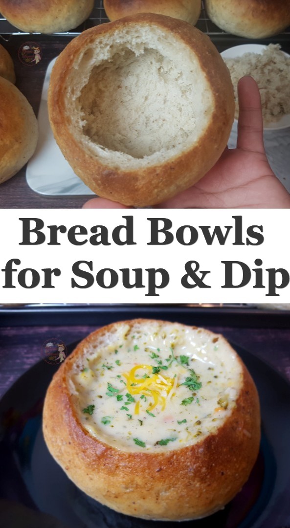 Quick and Easy Bread Bowls Recipe | Panera Style Bread Bowl(Instant Pot ...
